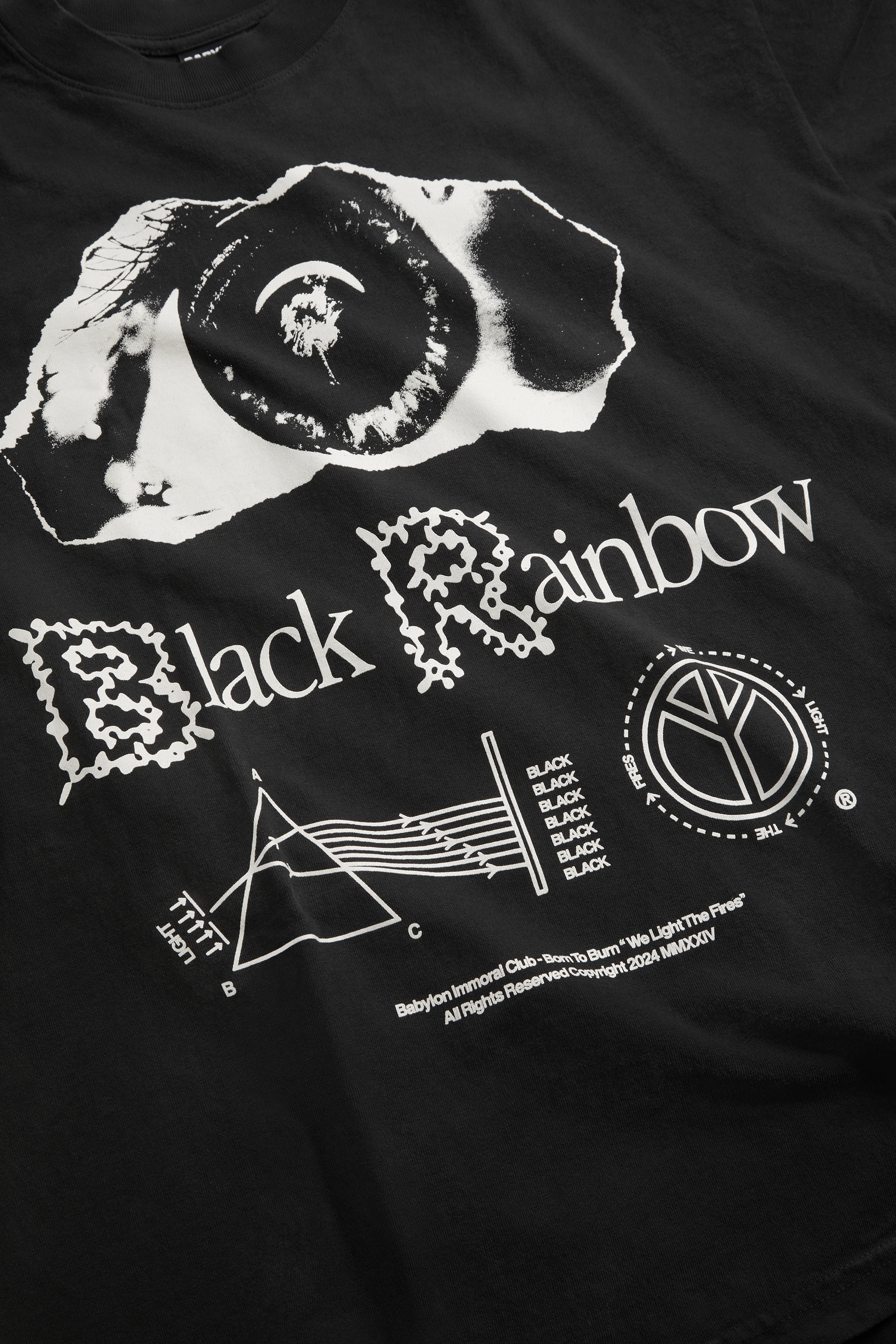 BLACK RAINBOW LONG-SLEEVE T-SHIRT
