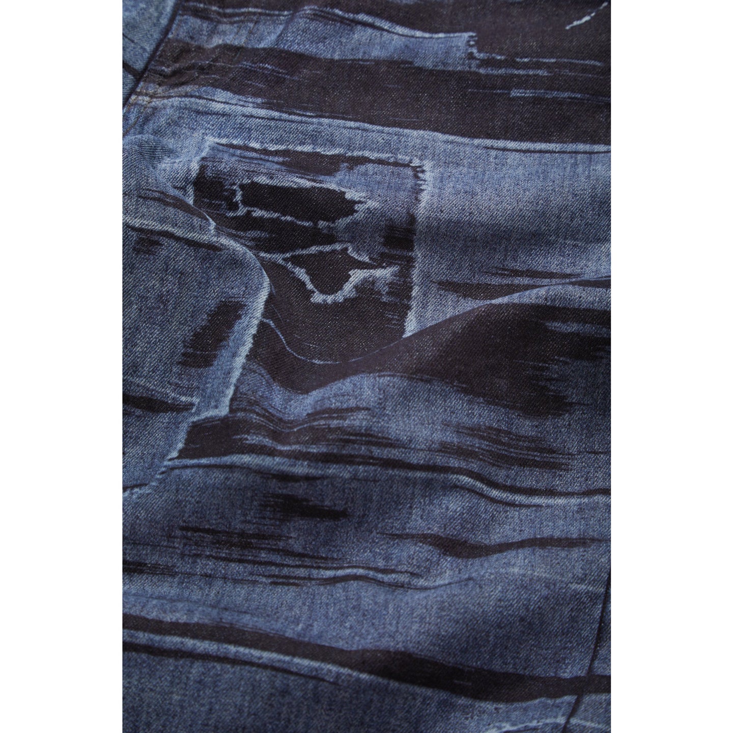 5 POCKET LASER PRINTED PATCHED PANTS