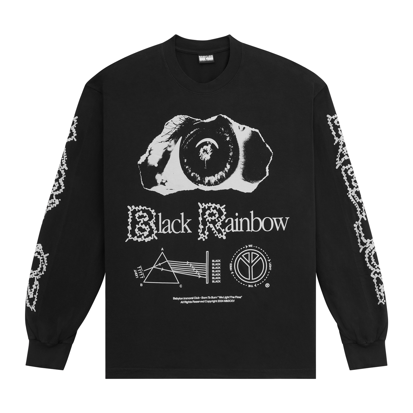 BLACK RAINBOW LONG-SLEEVE T-SHIRT