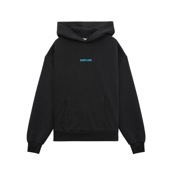 SHOP HOODIE - CYAN LOGO